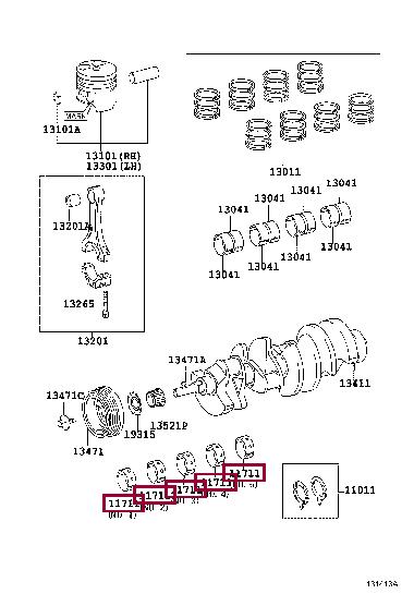 110715002105 Toyota Вкладыши