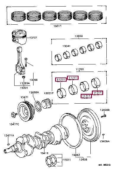 110716202003 Toyota Вкладыши