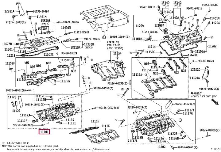 1110139537 Toyota Головка блока цилиндров