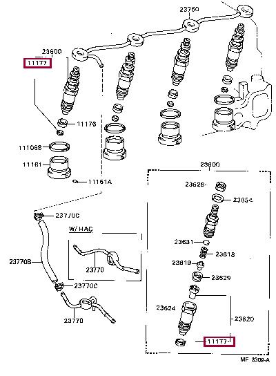 1117754020 Toyota Прокладка форсунки топливной