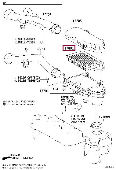 178010Y020 Toyota Воздушный фильтр