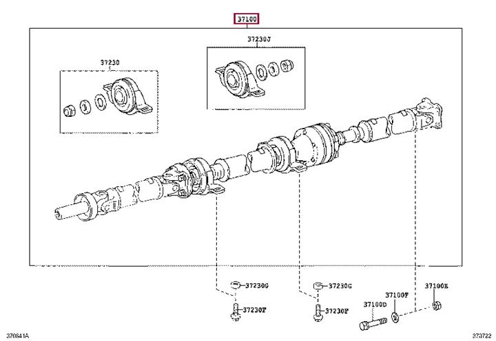 3710048030 Toyota Вал карданний