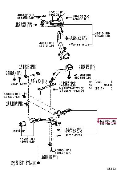 Toyota 43330-39506 Опора кульова 4333039506: Купити в Україні - Добра ціна на EXIST.UA!