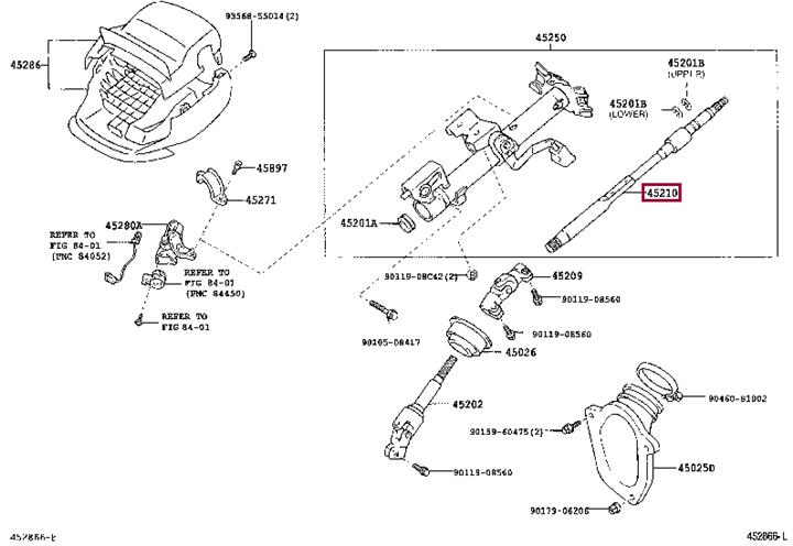 4521033070 Toyota Вал рулевого управления