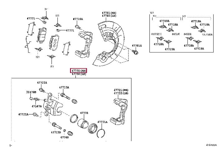 Toyota 47730-33361 Суппорт передний правый 4773033361: Отличная цена - Купить в Украине на EXIST.UA! 4773033361 Toyota Суппорт передний правый