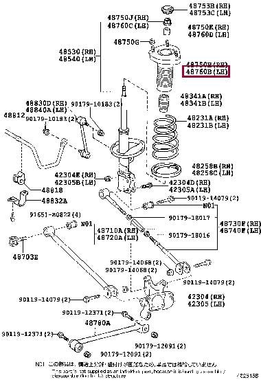 Toyota 48760-48050 Опора стойки амортизатора 4876048050: Отличная цена - Купить в Украине на EXIST.UA! 4876048050 Toyota Опора стойки амортизатора