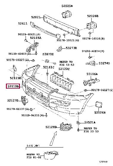 5211960946 Toyota Бампер передний