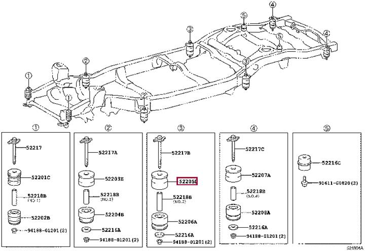 5220560030 Toyota Сайлентблок