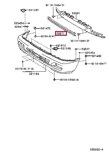 5261160020 Toyota Демфер переднего бампера