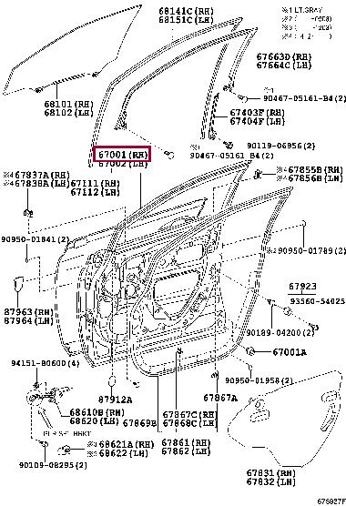 6700148120 Toyota Дверь передняя правая