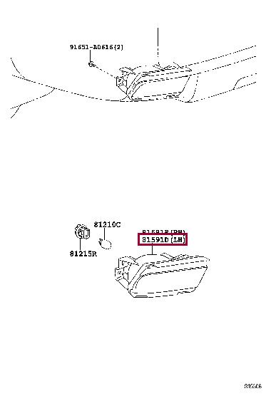 8159160270 Toyota Фонарь задний левый