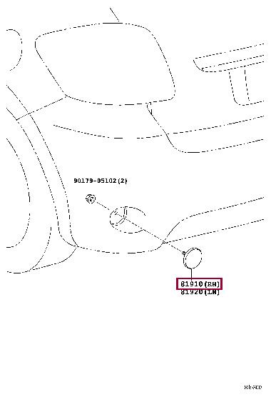 8191002100 Toyota Отражатель