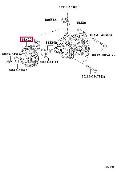 Муфта компресора кондиціонера Toyota 88410-48100