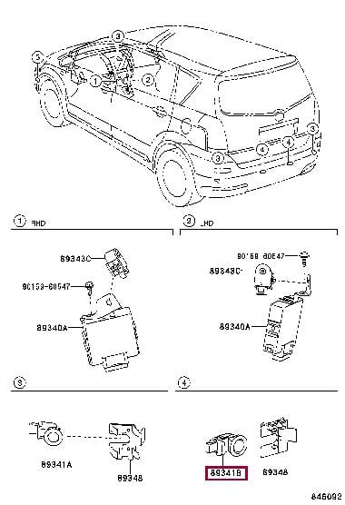8934133160B5 Toyota Датчик парковки