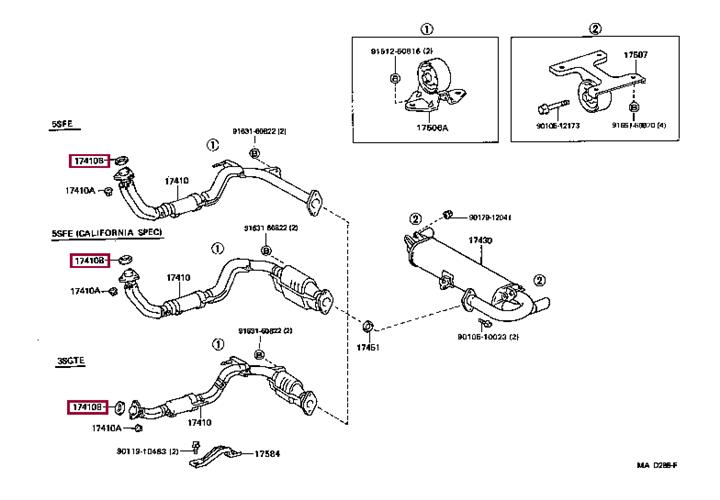 9091706068 Toyota Кольцо уплотнительное выхлопной системы