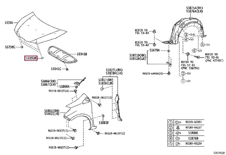 9095006124 Toyota Наклейка