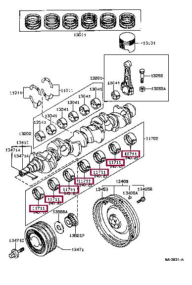 117017002402 Toyota Вкладыши