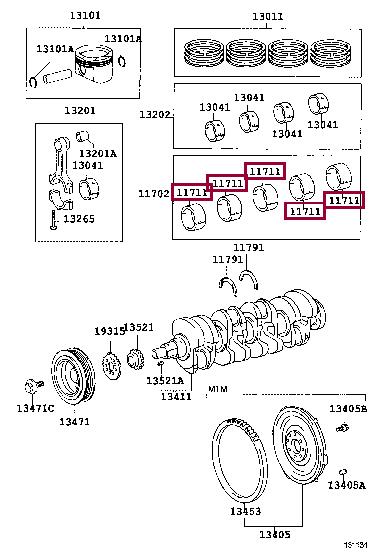 117018860003 Toyota Вкладыши