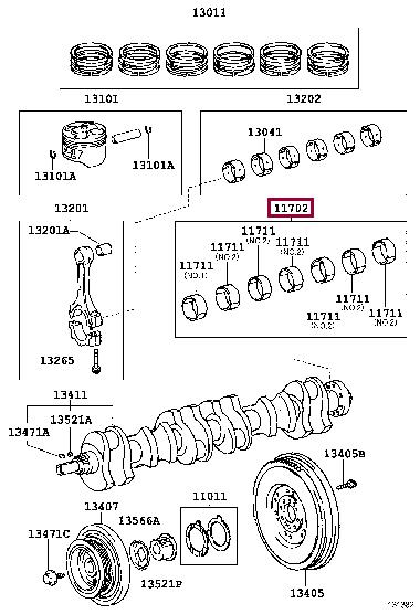 1170446030 Toyota Вкладыши