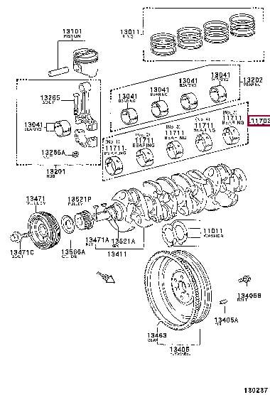 1170463022 Toyota Вкладыши