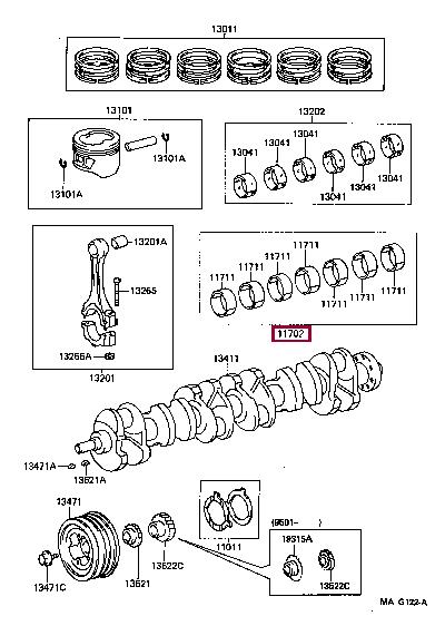 1170466031 Toyota Вкладыши
