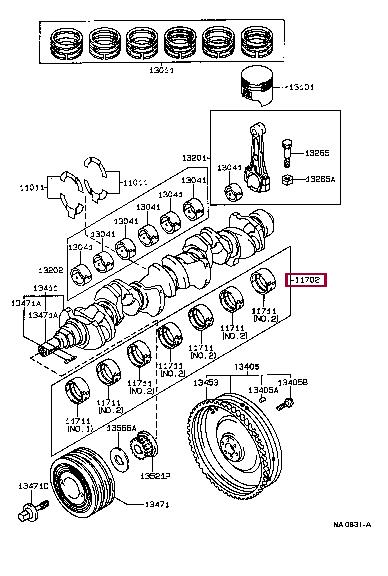 1170470024 Toyota Вкладыши