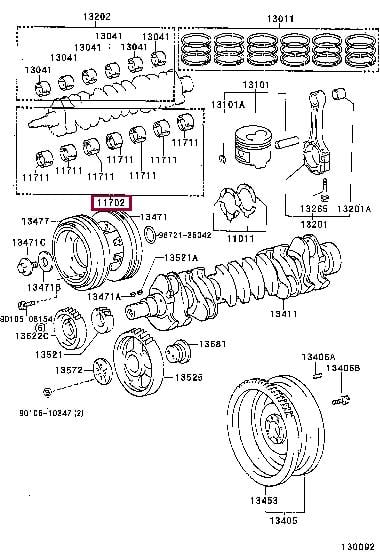 1170517011 Toyota Вкладыши