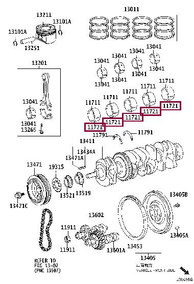 117212802102 Toyota Вкладыши