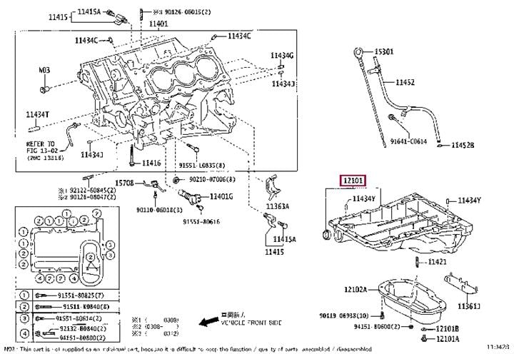 1210131071 Toyota Поддон масляный двигателя