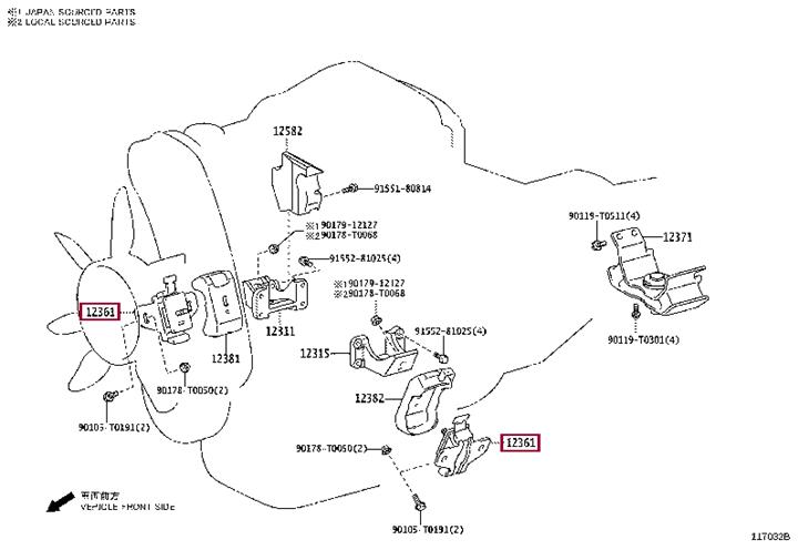 Toyota 1236130150 Автозапчастина 1236130150: Приваблива ціна - Купити в Україні на EXIST.UA! 1236130150 Toyota Автозапчастина