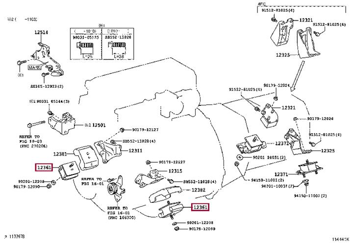 1236178142 Toyota Подушка двигателя