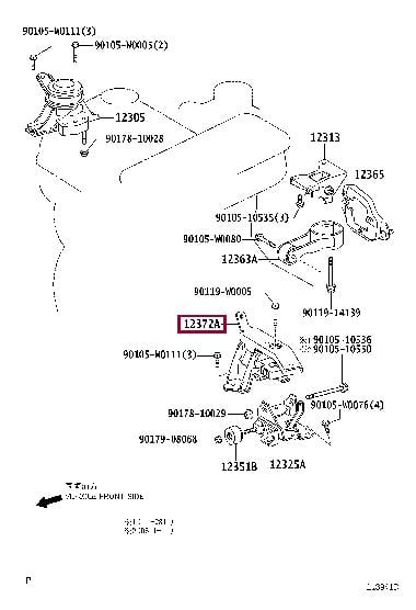 123720Q020 Toyota Подушка двигателя
