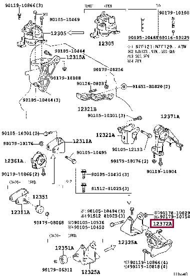 Купить Toyota 12372-22060 по низкой цене в Украине!