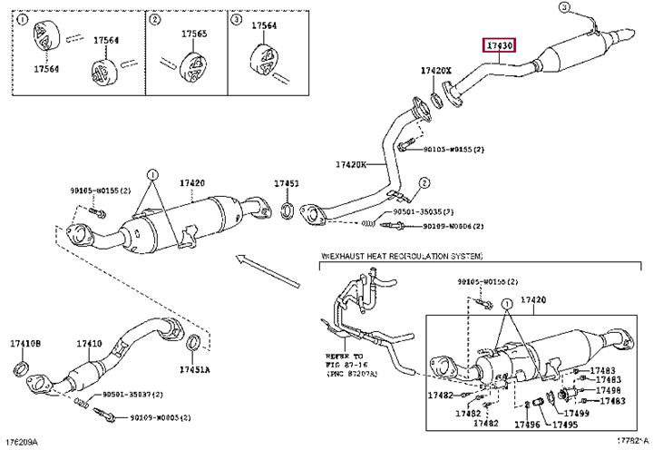 Toyota 17430-0Y040 Выхлопная труба 174300Y040: Отличная цена - Купить в Украине на EXIST.UA! 174300Y040 Toyota Выхлопная труба