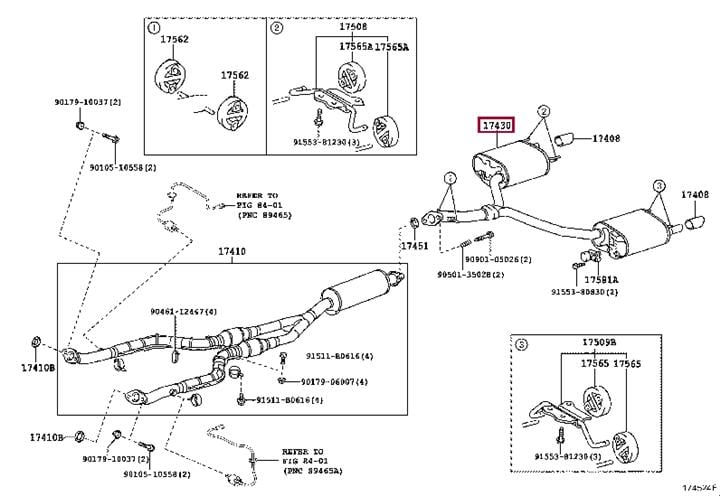 1743031550 Toyota Глушитель, задняя часть