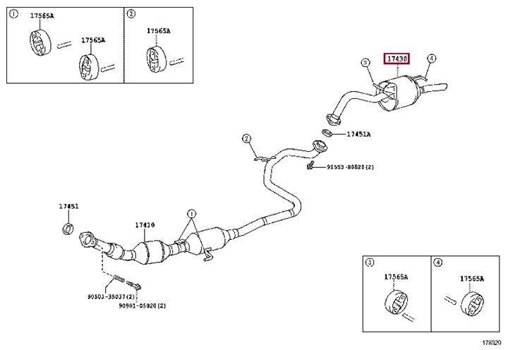 1743033170 Toyota Вихлопна труба