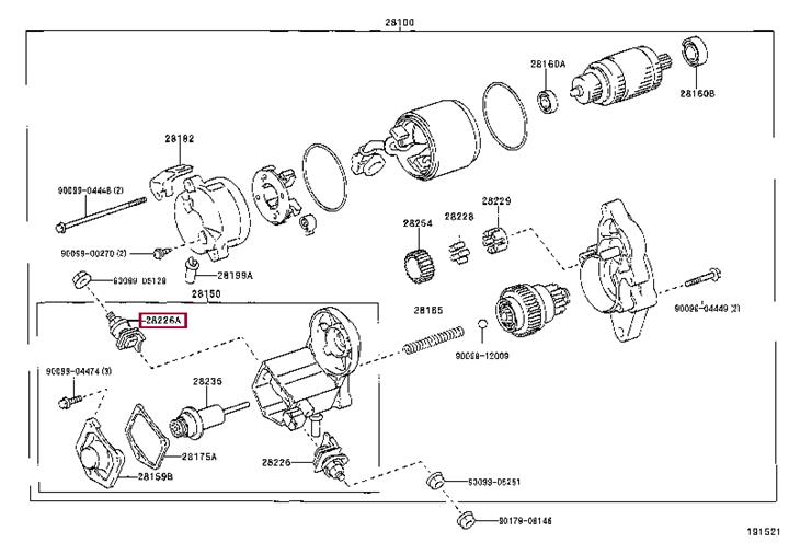 2822672010 Toyota Группа контактная стартера