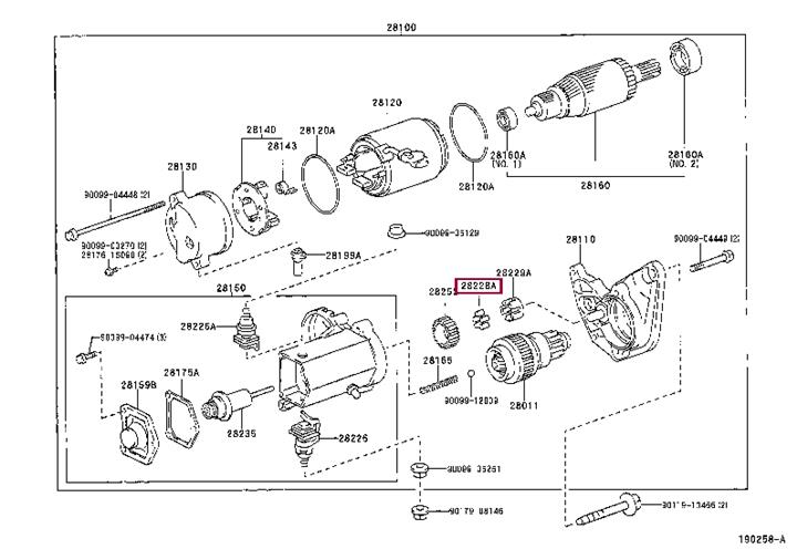 2822826040 Toyota - Roller, starter idle gear clutch 28228-26040 ...