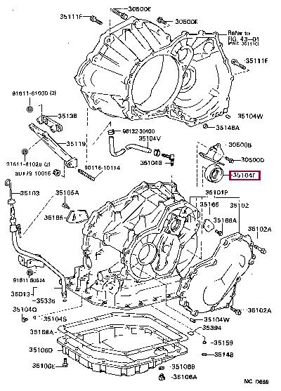 Сальник полуоси Toyota 90311-35047