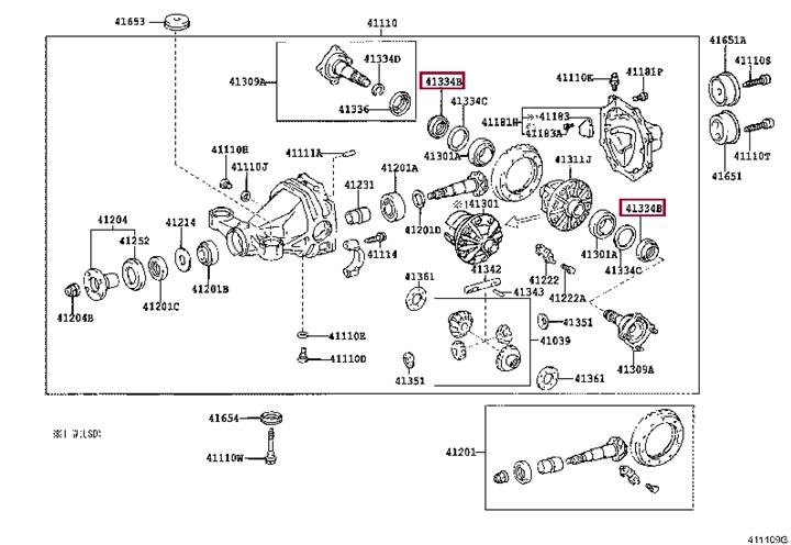Сальник дифференциала Toyota 90311-43009