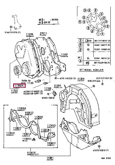 9031145008 Toyota Сальник вала коленчатого передний