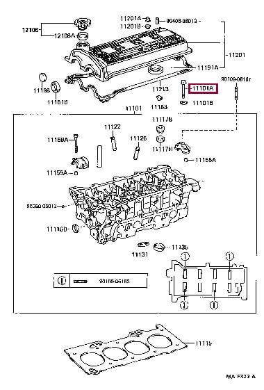 Toyota 90910-02100 Болты головки блока цилиндров, комплект 9091002100: Отличная цена - Купить в Украине на EXIST.UA! 9091002100 Toyota Болты головки блока цилиндров, комплект