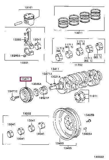 1340874010 Toyota Шкив коленчатого вала