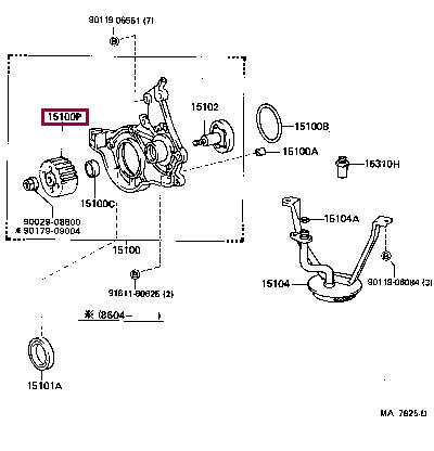 1352411010 Toyota Шестерня насоса масляного