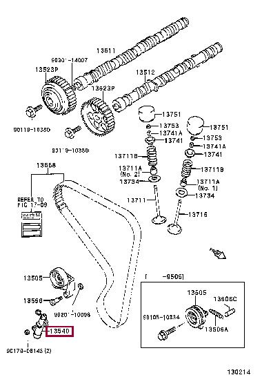1354016010 Toyota Ролик ремня ГРМ