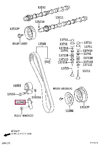 1354030010 Toyota Ролик ремня ГРМ