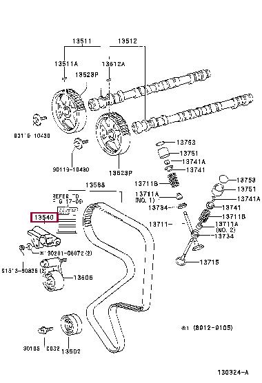 1354088382 Toyota Натяжитель ремня ГРМ