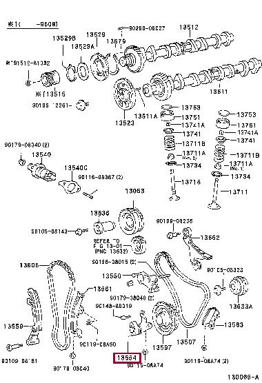 Купить Toyota 13554-75010 по низкой цене в Украине!