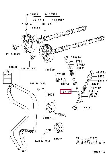 1371188560 Toyota Клапан впускной