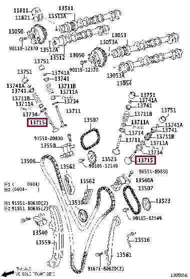 1371531091 Toyota Клапан выпускной